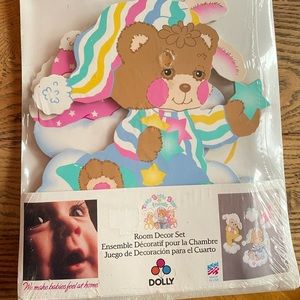 Nursery Sealed Teddy Beddy Bear & Friends Nursery Room Decor 3 Wall Plaques 80s